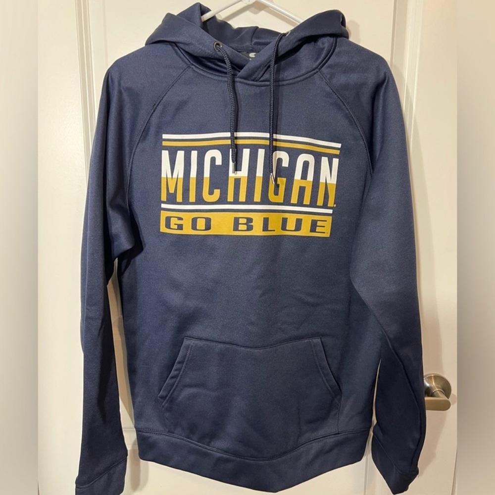 University Of Michigan Wolverines Colloseum Men's Sweatshirt Hoodie  Fleece Line